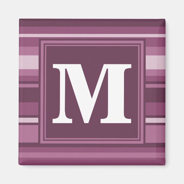Imán Bandas de mauve monogramo (Frente)