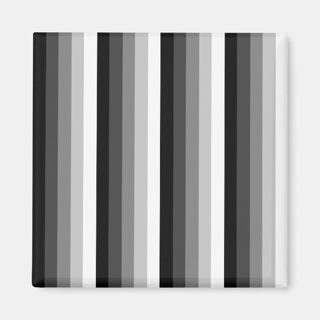 Imán Bandas de sombra en blanco y negro (Frente)