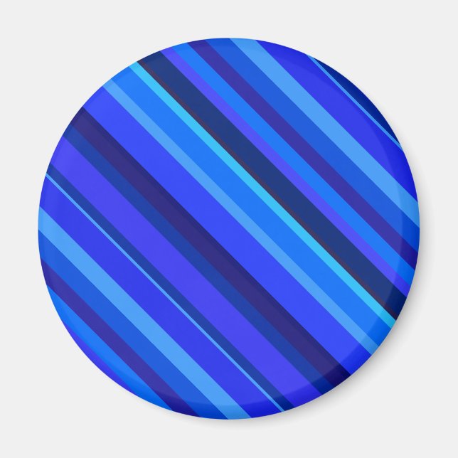 Imán Bandas diagonales azules (Frente)