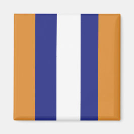 Imán Bandas marrones, azules y blancas