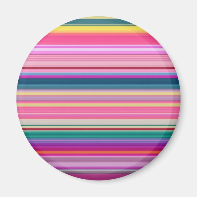 Imán Bandas retro multicolores (Frente)