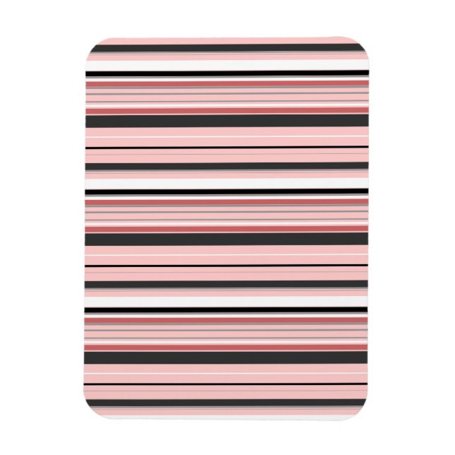 Imán Bandas rosadas grises y cortas (Vertical)