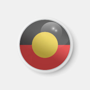 Imán Bandera Aborigen de Círculo Brillante