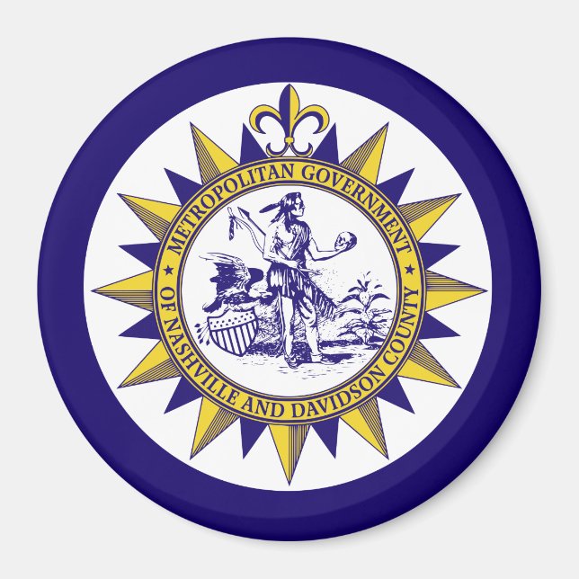 Imán Bandera aérea de Nashville, Tennessee (Frente)