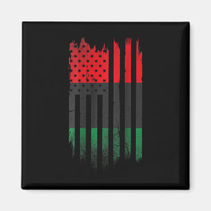 Imán Bandera afroamericana 1865 Orgullo de historia neg