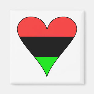 Imán Bandera Afroamericana Corazón