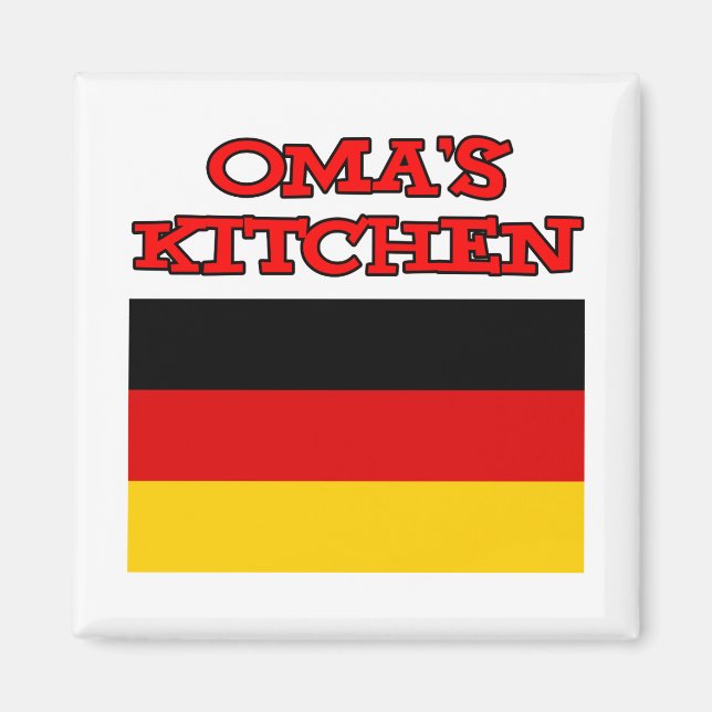 Imán Bandera alemana de la abuela de la cocina de Omán (Frente)