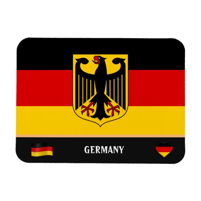 Imán Bandera alemana y viajes a Alemania / Alemania (Horizontal)