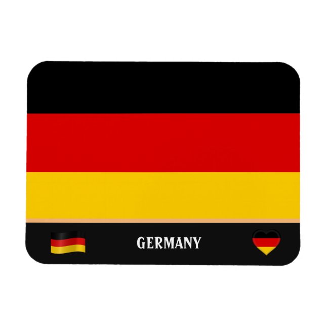 Imán Bandera alemana y viajes por países alemanes / Ale (Horizontal)