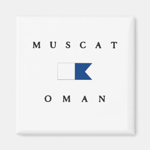 Imán Bandera alfa de la zambullida de Muscat Omán