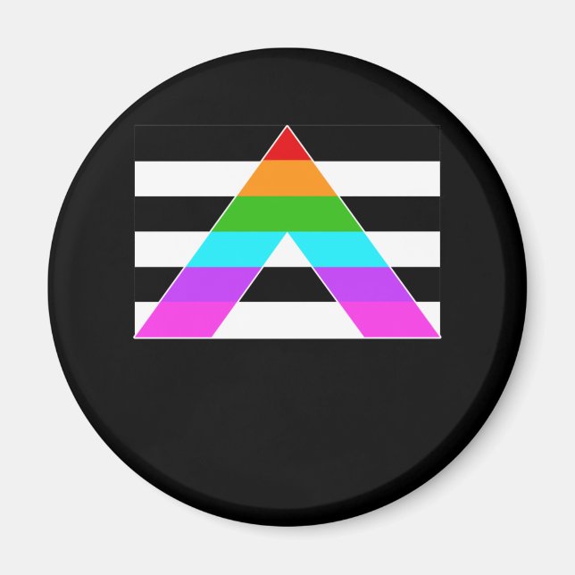 Imán Bandera aliada del Orgullo Gay y LGBT (Frente)