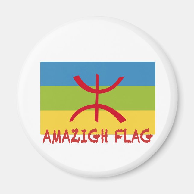 Imán Bandera amazigh - bandera bereber-Drapeau Amazigh (Frente)