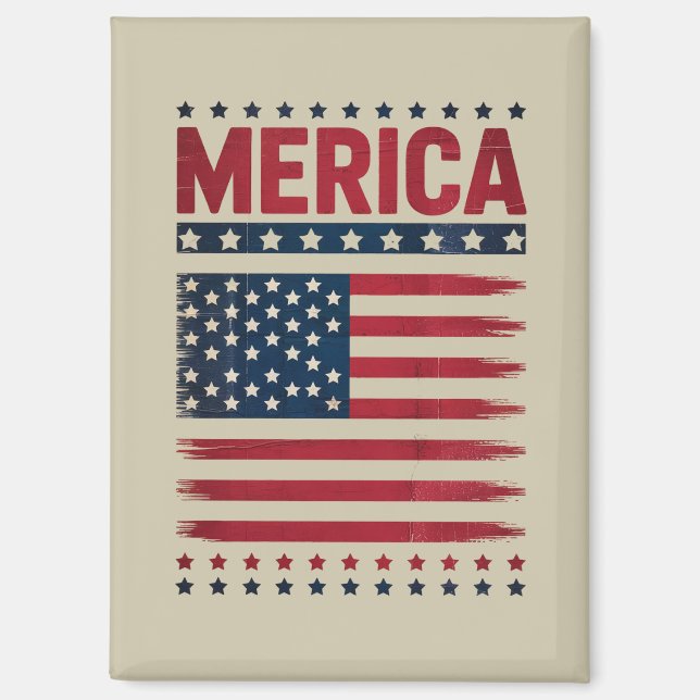 Imán Bandera Americana 4 de Julio Merica (Anverso)