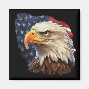 Imán Bandera americana águila calva