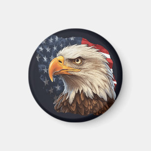 Imán Bandera americana águila calva