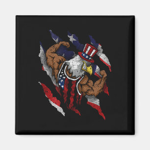 Imán Bandera Americana Águila Calva Musculosa Bicicleta