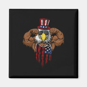 Imán Bandera Americana Águila Calva Musculosa Bicicleta