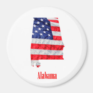 Imán Bandera Americana Alabama Estados Unidos