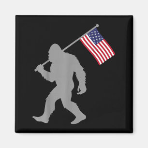 Imán Bandera Americana Bigfoot Rojo Blanco Azul Patriót