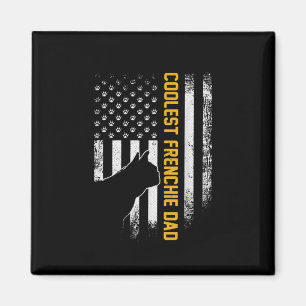 Imán Bandera Americana Bulldog francés más frío para pa