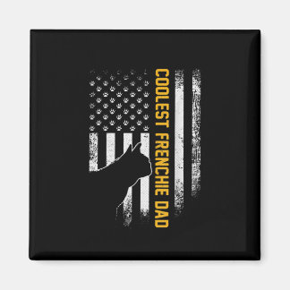 Imán Bandera Americana Bulldog francés más frío para pa