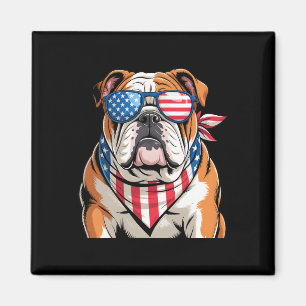 Imán Bandera Americana Bulldog Patriótico 4 De Julio 20