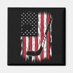 Imán Bandera Americana De Hockey Deportes Retro Vintage