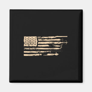 Imán Bandera Americana De Pesca Usa Pesca Vintage Pesca