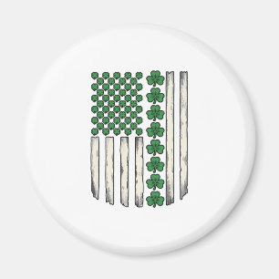 Imán Bandera americana de trébol Diseño vectorial vinta