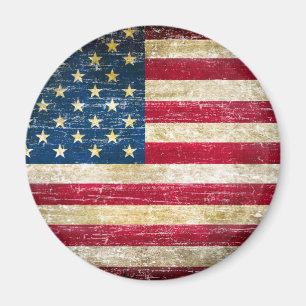 Imán Bandera americana del Grunge