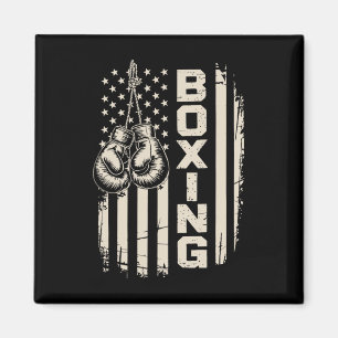 Imán Bandera Americana Divertido luchador de boxeo guan