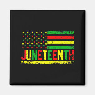 Imán bandera americana Juneteenth emancipación melanina