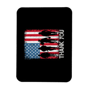 Imán Bandera Americana Patriótica Gracias