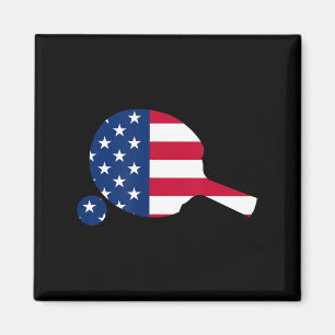 Imán Bandera Americana Ping Pong Table Tennis Player Eq