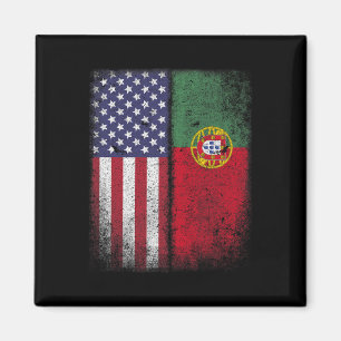 Imán Bandera Americana Portuguesa Portugal EE. UU. Para