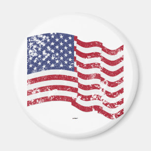 Imán Bandera americana que agita - apenada
