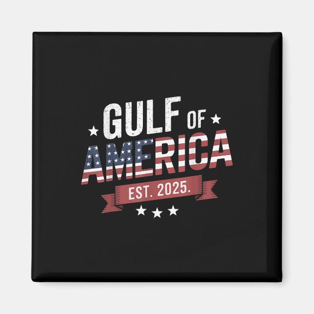 Imán Bandera Americana Retro Golfo De Estados Unidos 20 (Frente)