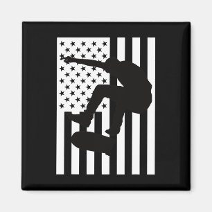 Imán Bandera Americana Skateboarding Bandera Usa Skateb