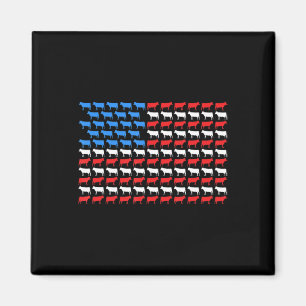 Imán Bandera Americana Vaca Jueves 4 de Julio Ganado Ga