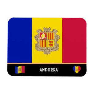 Imán Bandera andorrana y Andorra viajes por país / Ando