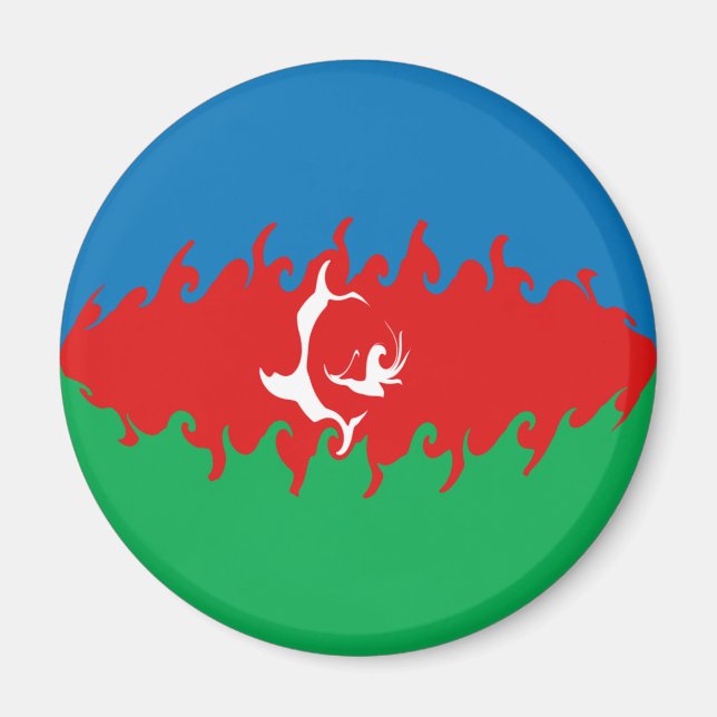 Imán Bandera angular de Azerbaiyán (Frente)