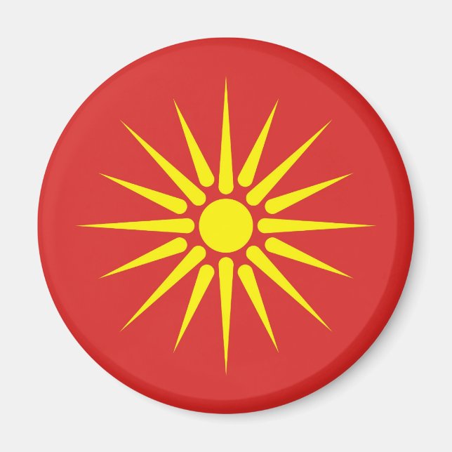 Imán bandera antigua de macedonia (Frente)