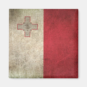 Imán Bandera apenada vintage de Malta