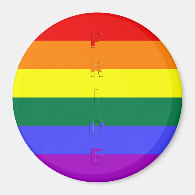 Imán Bandera arco iris del Orgullo LGBT (Frente)