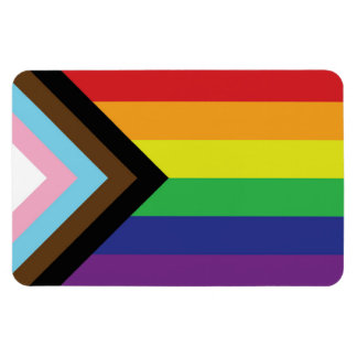 Imán Bandera arcoiris del orgullo gay progresista LGBTQ