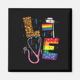 Imán Bandera Arcoiris Enfermero De Amor Rn Scrub Top Lg