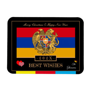 Imán Bandera armenia 2026 y Feliz Año Nuevo, Armenia