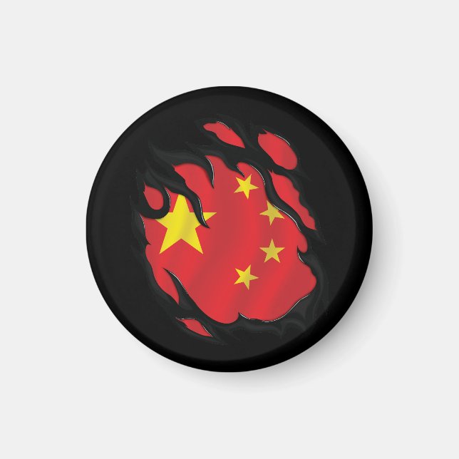 Imán Bandera arrancada de China (Frente)