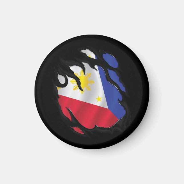 Imán Bandera arrancada de Filipinas (Frente)