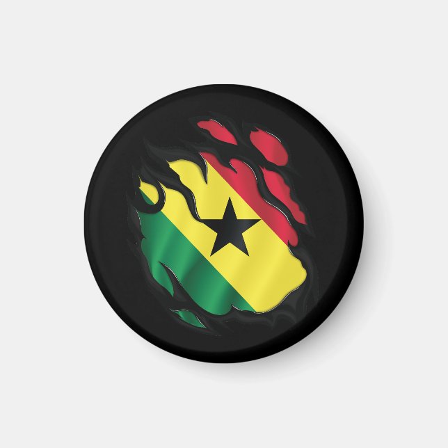Imán Bandera arrancada de Ghana (Frente)